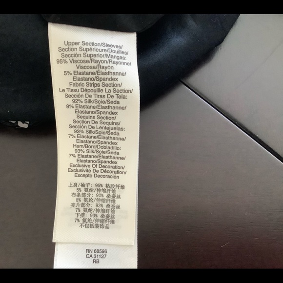 DKNY Black Sequin bottom dress size L - Picture 10 of 12